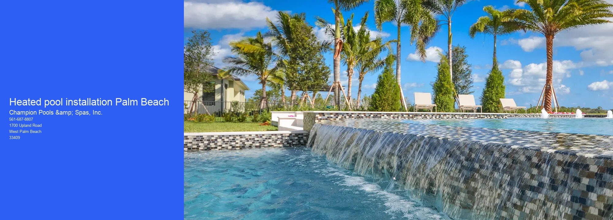Heated pool installation Palm Beach