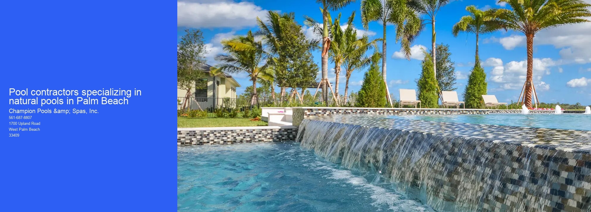 Pool contractors specializing in natural pools in Palm Beach