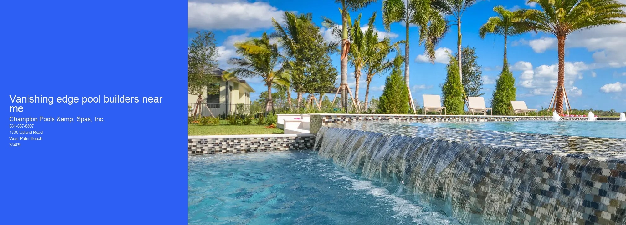 Vanishing edge pool builders near me